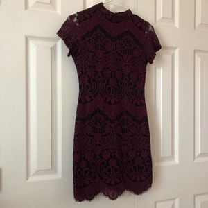 Lacey Maroon Dress